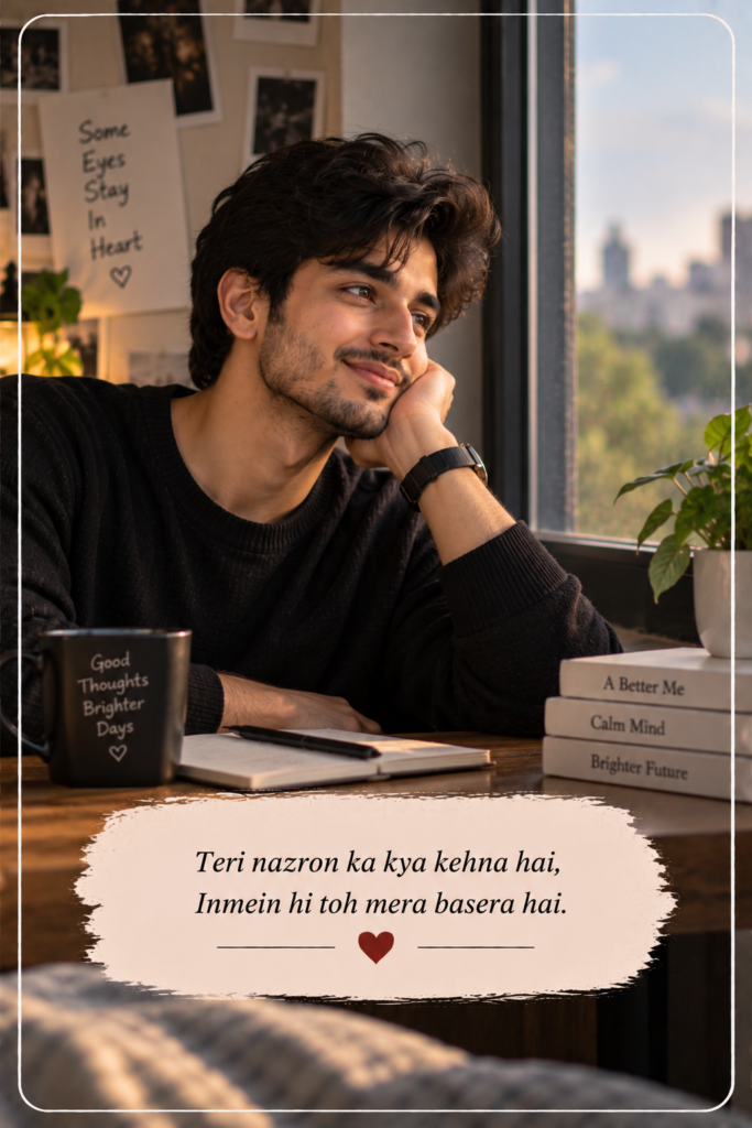2 line shayari on eyes in english
