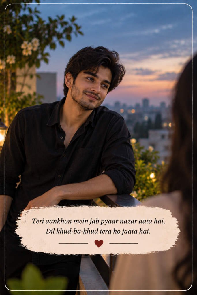 2 line shayari on eyes in english
