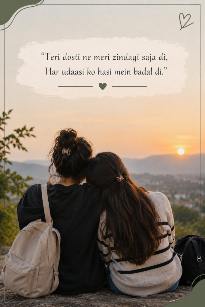 best friend shayari in english 2 line