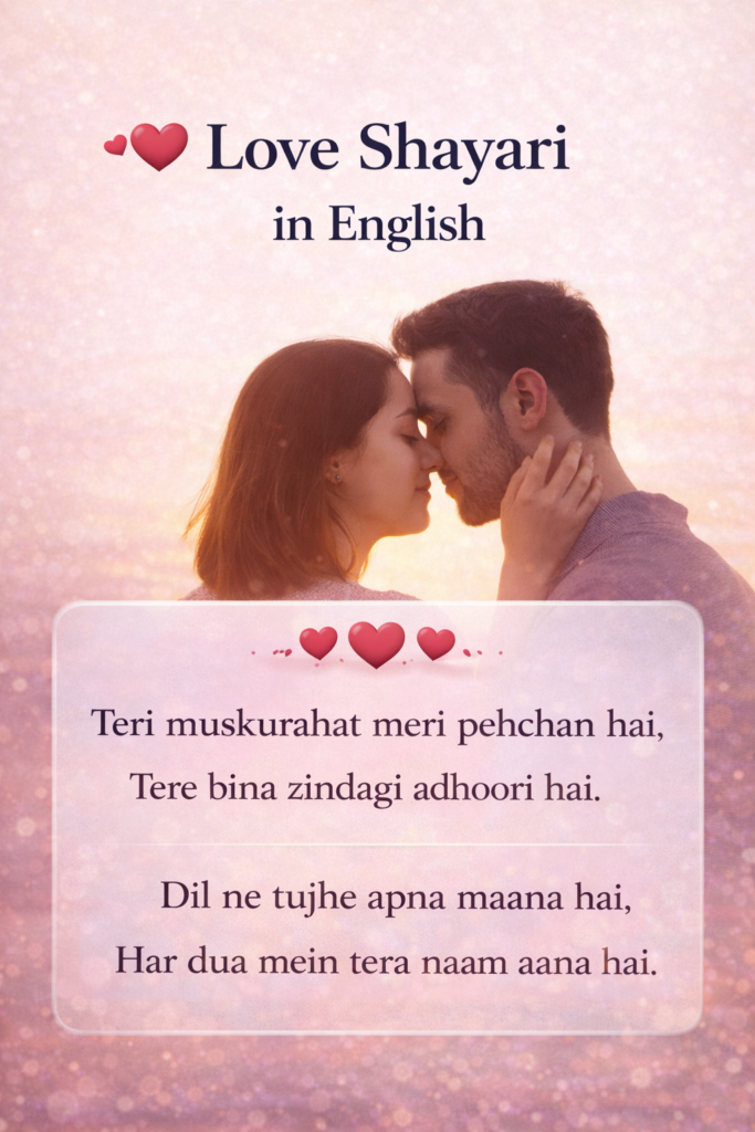 Love Shayari in English