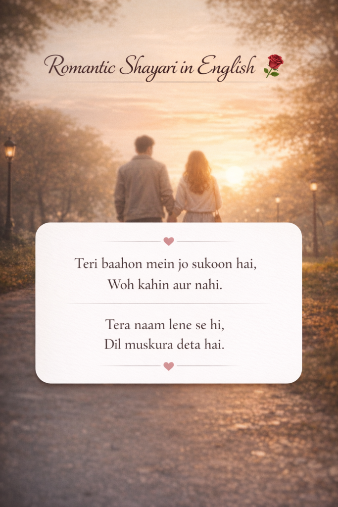 Romantic Shayari in English