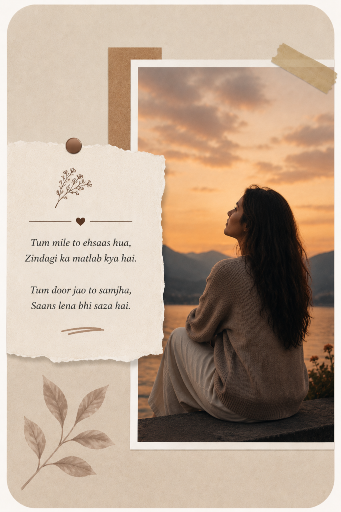 2 Line Love Shayari in English