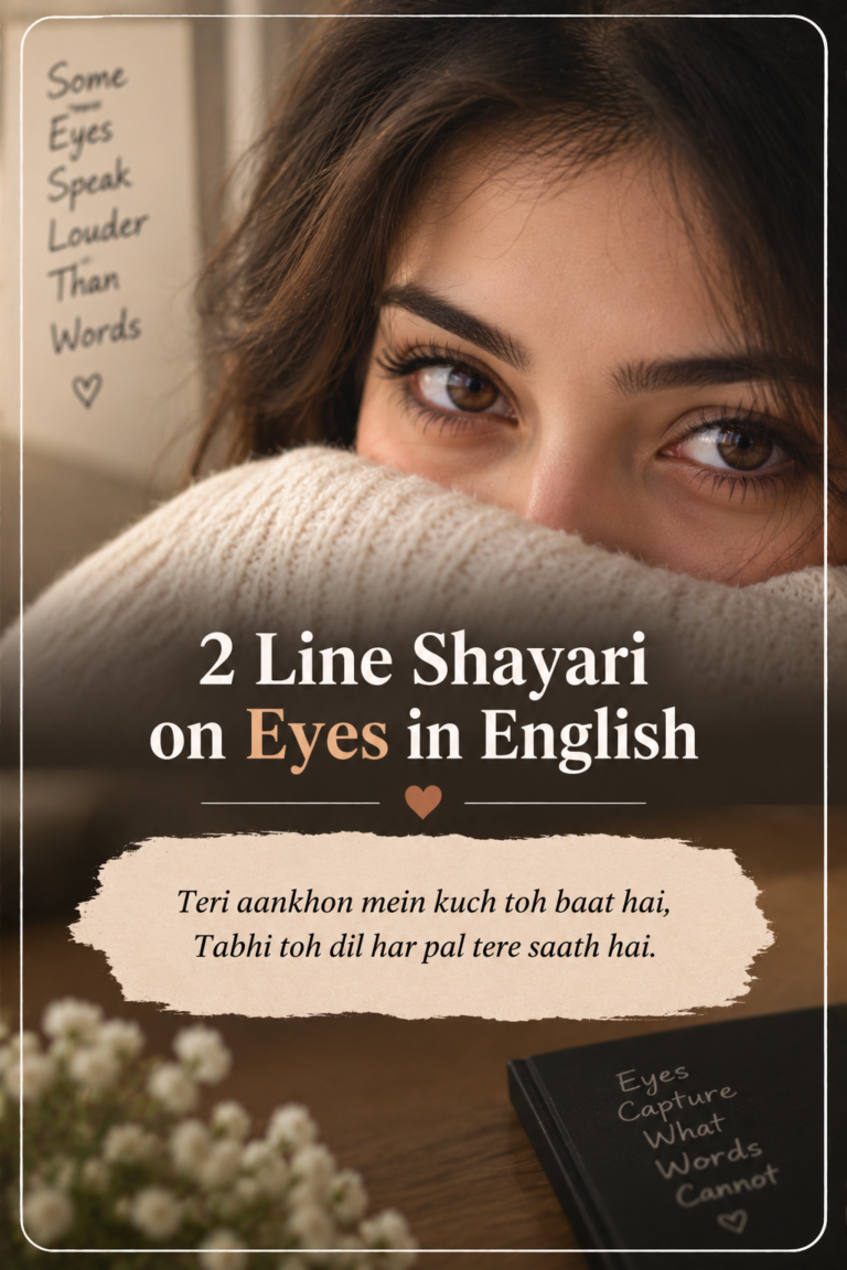 2 line shayari on eyes in english