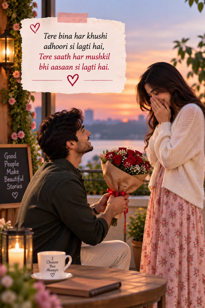 Propose Shayari in English