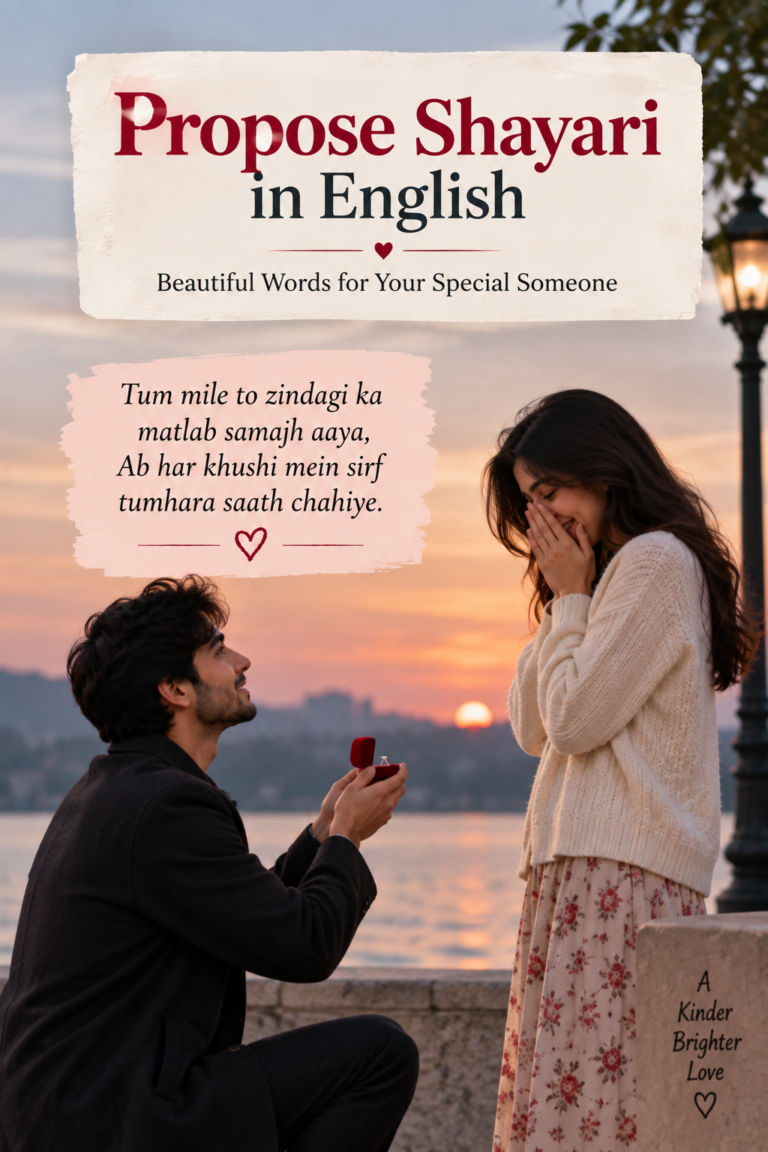 Propose Shayari in English
