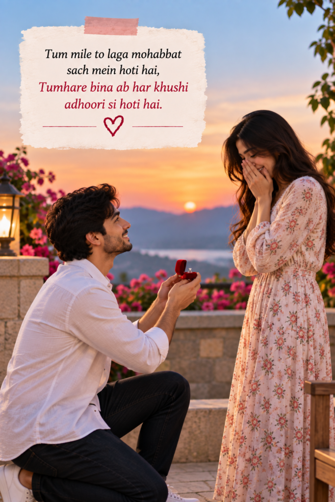 Propose Shayari in English