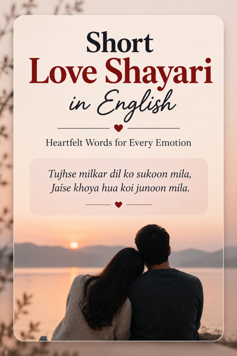 Short Love Shayari in English