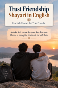 Trust Friendship Shayari in English