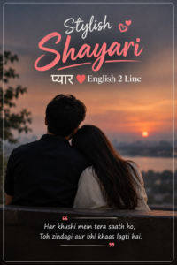 stylish 💕 😘 shayari प्यार❤ english 2 line