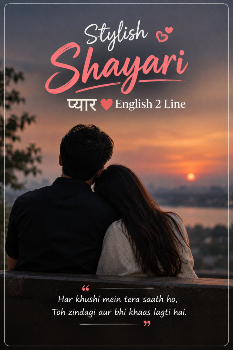 stylish 💕 😘 shayari प्यार❤ english 2 line