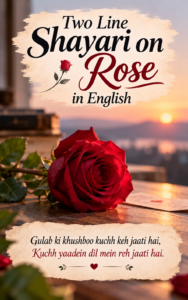 Two Line Shayari on Rose in English