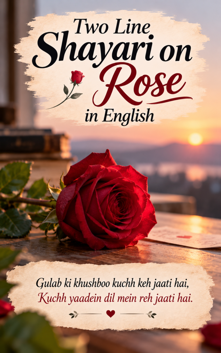 Two Line Shayari on Rose in English