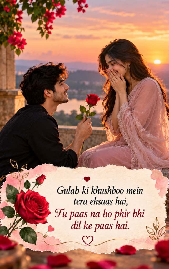 Two Line Shayari on Rose in English