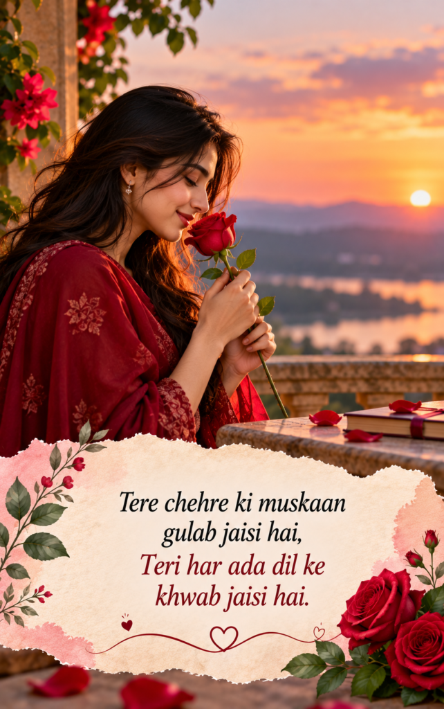 Two Line Shayari on Rose in English