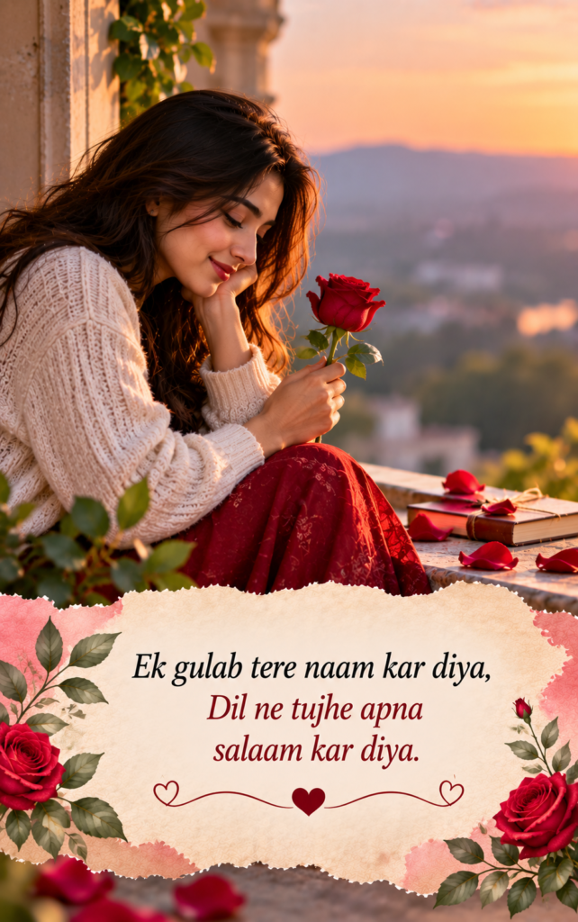 Two Line Shayari on Rose in English