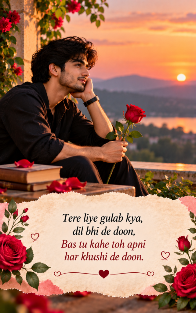 Two Line Shayari on Rose in English