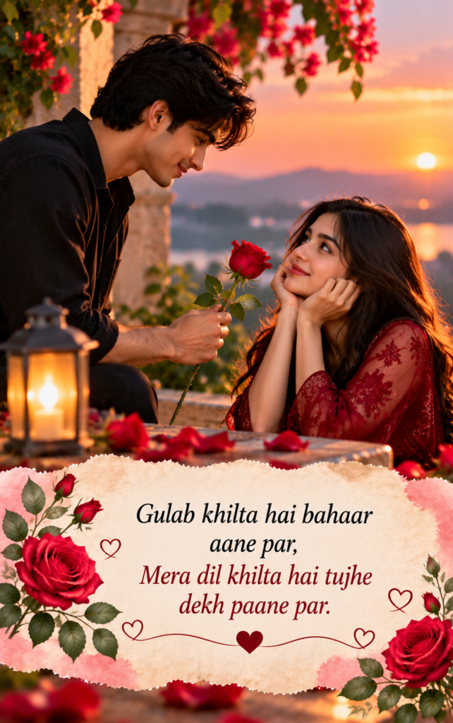 Two Line Shayari on Rose in English
